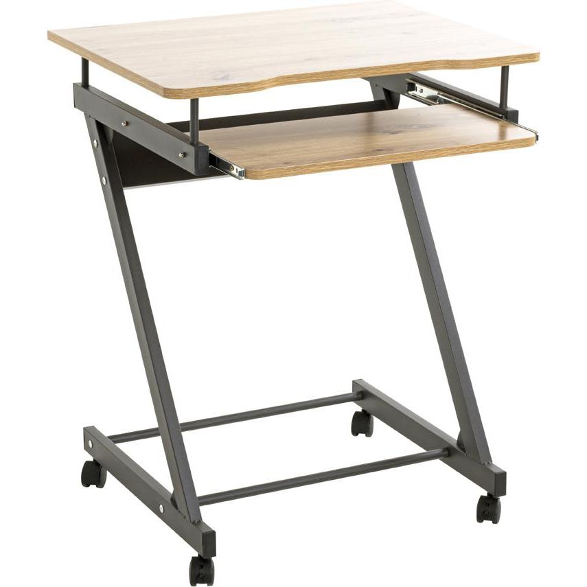 HAKU Möbel, Schreibtisch, Computertisch auf Rollen (60 x 49 x 75 cm)