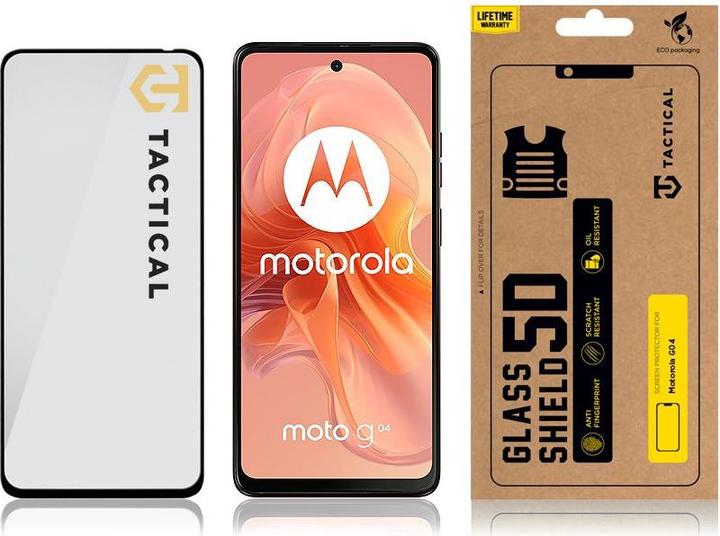 Actual product image NoName Tactical Glass Shield 5D sklo pro Motorola G04 Black (1 pcs., Motorola Moto G04)