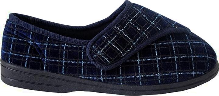 Immagine prodotto Zedzzz Pantofole George in velluto con chiusura a velcro a quadretti (43)