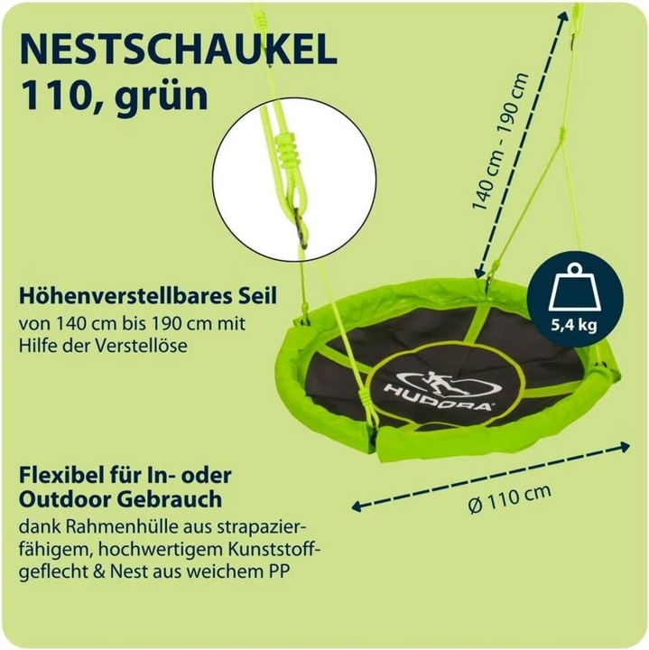 Actual product image Hudora Nest swing
