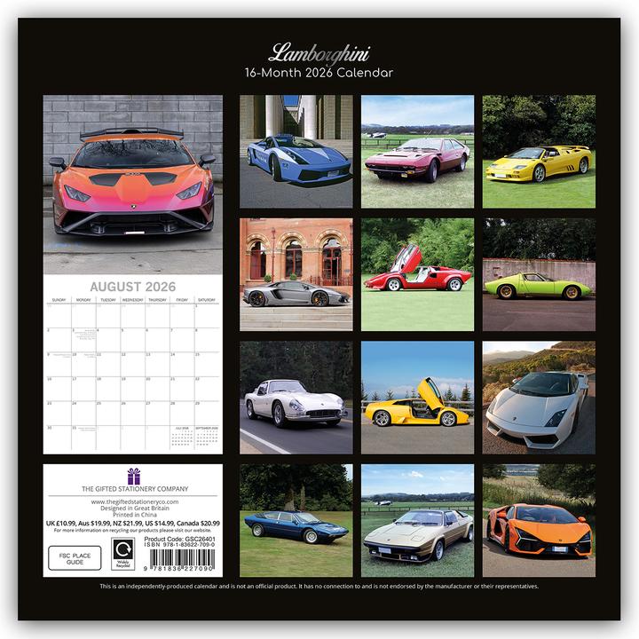Image du produit The Gifted Stationery Co. Ltd:Lamborghi (30,5 x 30,5 cm)