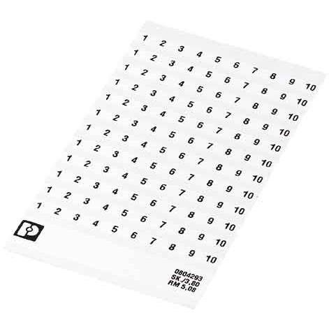 Phoenix Contact SK 3,81/2,8:Fortzahlen 1-10 (Vari), Accessori di elettronica + Alloggiamento, Bianco