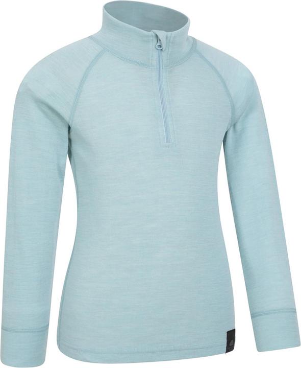 Actual product image Mountain Warehouse Childrens/Kids Merino Blend Half Zip Base Layer Top (128)