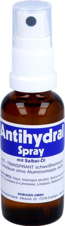 Image du produit Robugen Antihydral Spray avec huile de sauge anti-transpirant, solution de 30 ml (Spray, 30 ml)