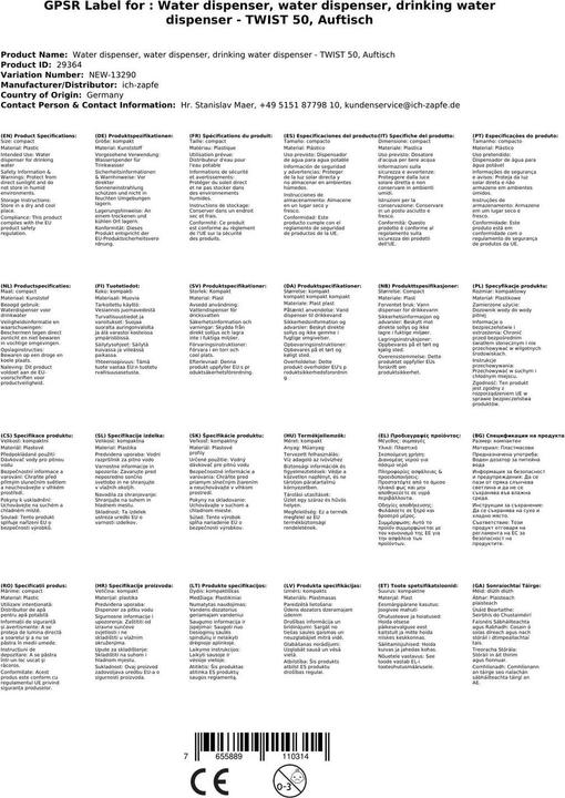 Actual product image Ich-zapfe Twist 50 Auftisch