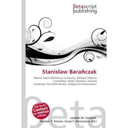 Stanis aw Bara czak, Fachbücher von Lambert M. Surhone, Miriam T. Timpledon, Susan F. Marseken