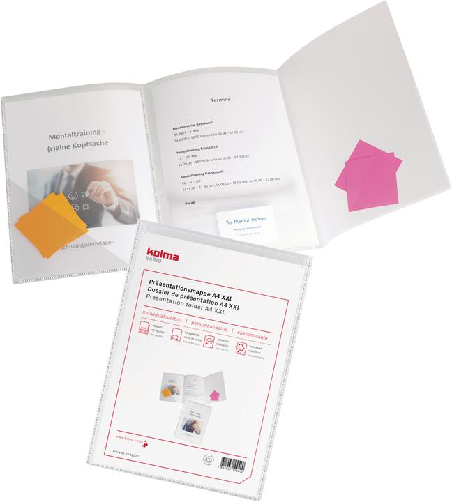Produktbild Kolma Präsentationsmappe Vario A4 3-teilig farblos (A4, 1x)