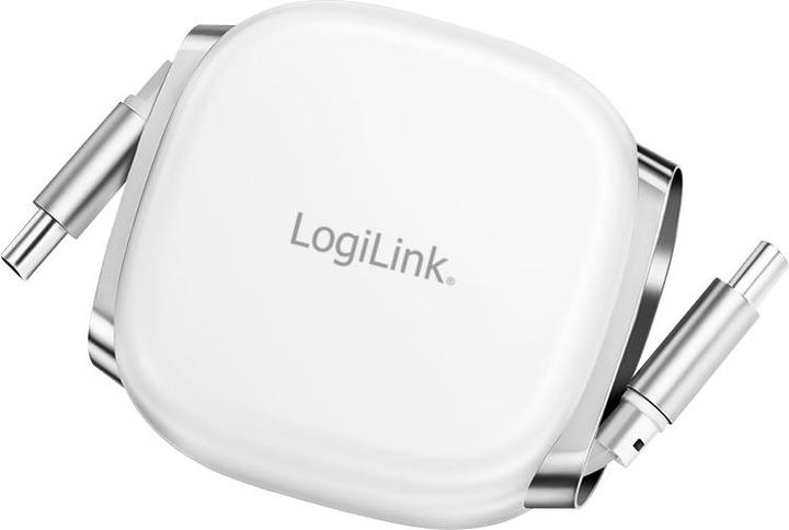 Produktbild LogiLink USB 2.0 Type-C-Kabel, C/M zu C/M, ausziehbar, 480 Mbit/s, 60W, weiss, 1 m (1 m, USB 2.0, 60 W)