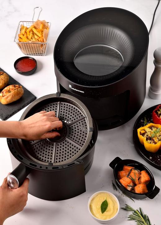 Produktbild MasterPRO Rocket Cyclone 500 Airfryer mit Fenster, PFAS-frei, digitales Panel, 360° Zirkulation