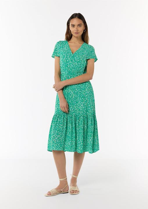 Image du produit Comma Kleid Tailliertes Kleid mit fixiertem Wickel-Oberteil (38)