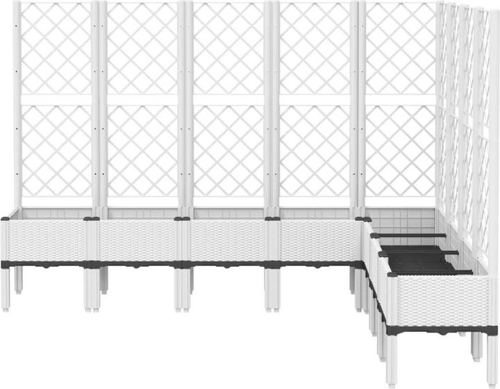 Image du produit vidaXL Bac à plantes avec treillis PP