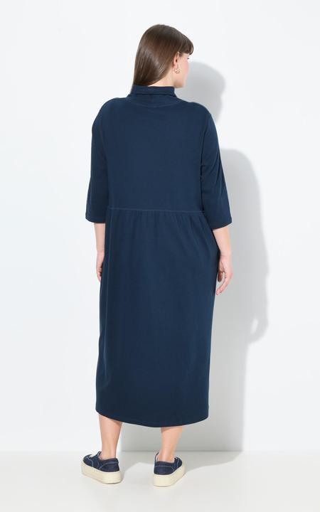 Produktbild Ulla Popken Jersey-Maxikleid, Stehkragen, 3/4-Arm (54)