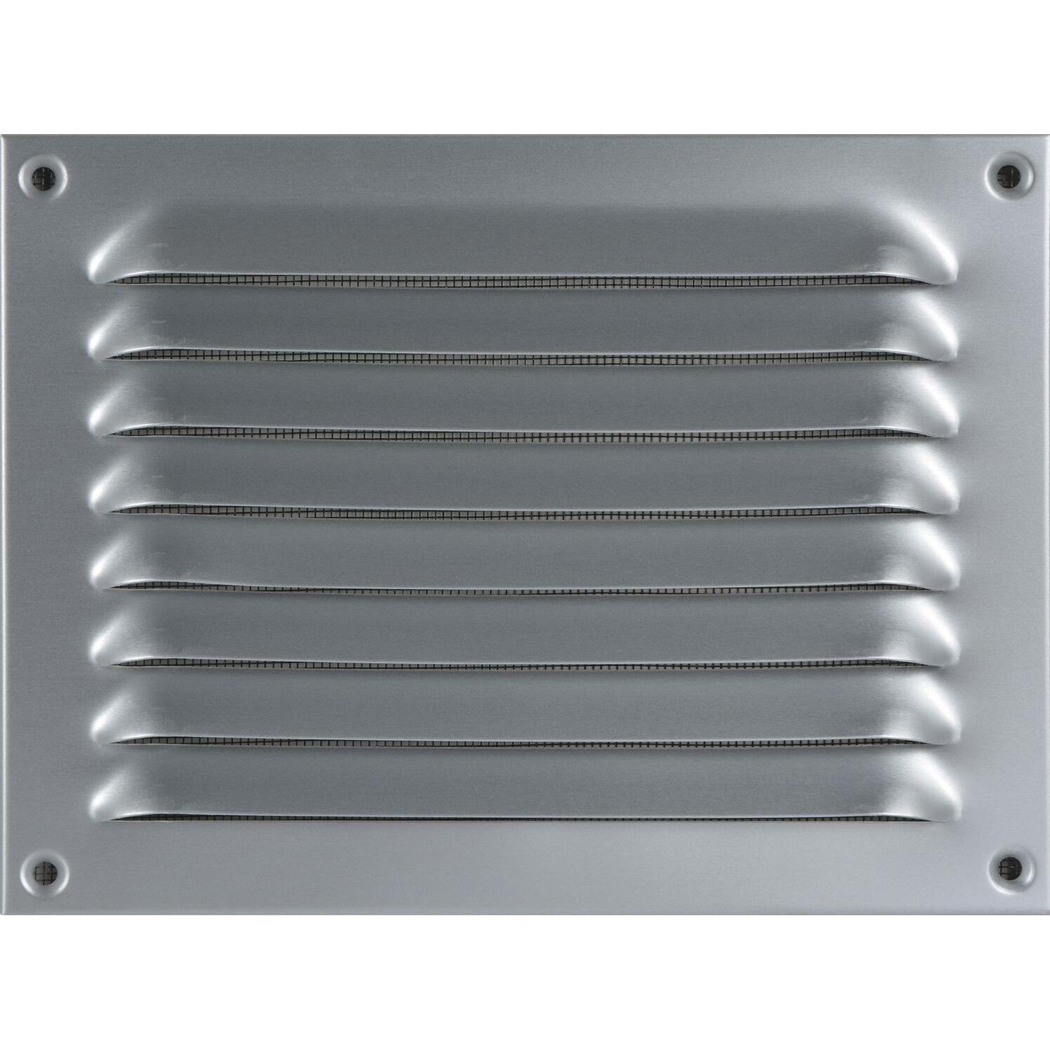 Upmann, Belüftungssystem, Wetterschutzgitter aufschraubbar eckig 230x170 mm Alu silber