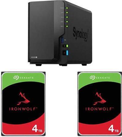 Produktbild Synology DiskStation DS225+ Seagate Ironwolf® NAS HDD 4 TB - 3,5 Zoll (2 x 4 TB, Seagate Ironwolf)