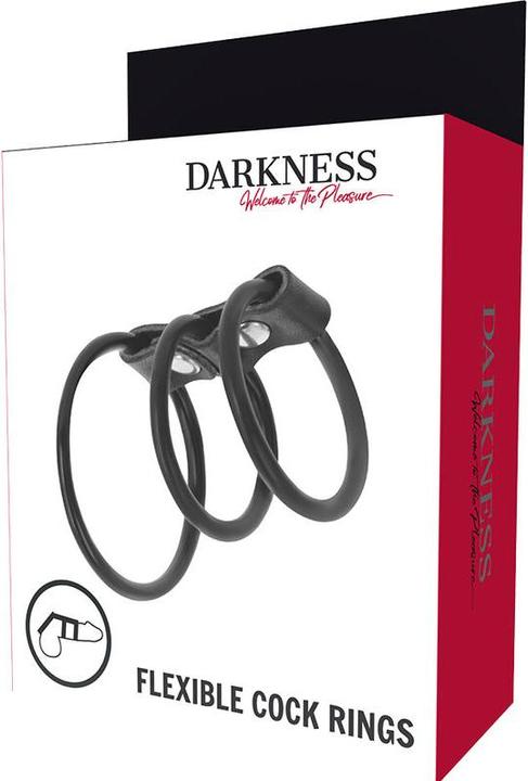 Immagine prodotto Darkness Anello per il pene "Flexible Cock Rings", set di 3 con anello per i testicoli