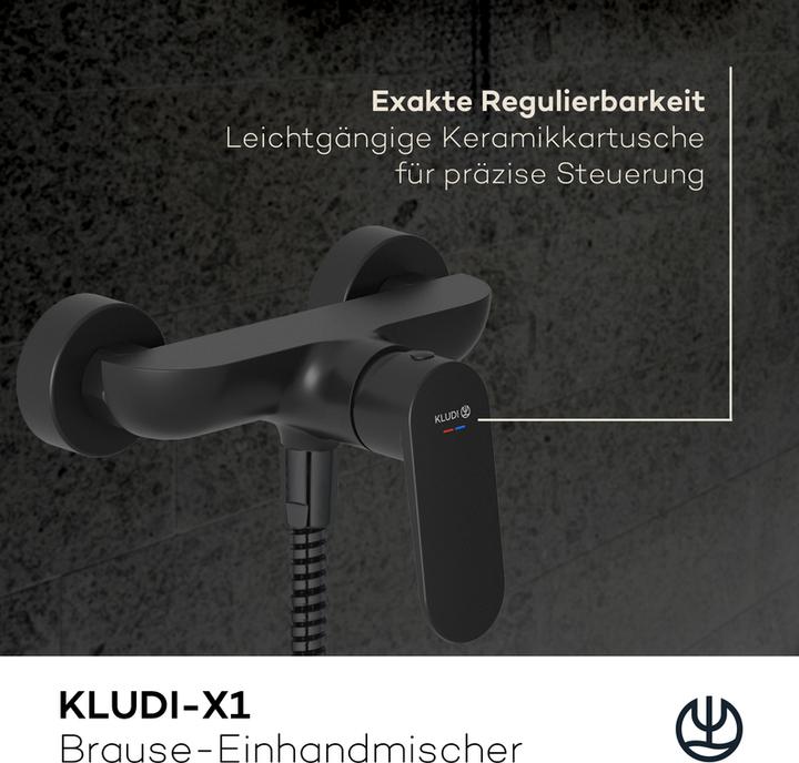 Productafbeelding Kludi X1 Duscharmatur Aufputz, Brause-Einhandmischer