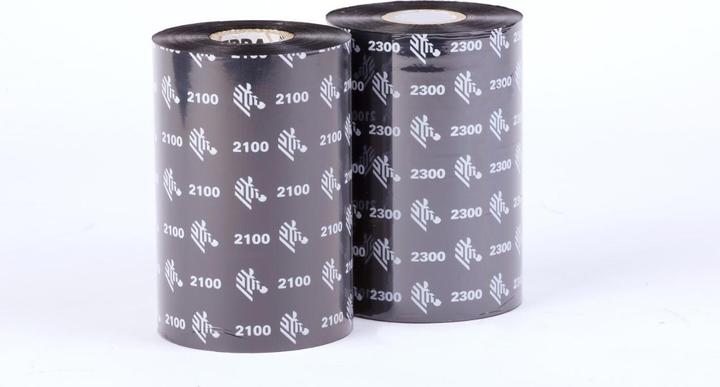 Produktbild Zebra Ribbon, wax, 220x450m (22 cm, Schwarz)