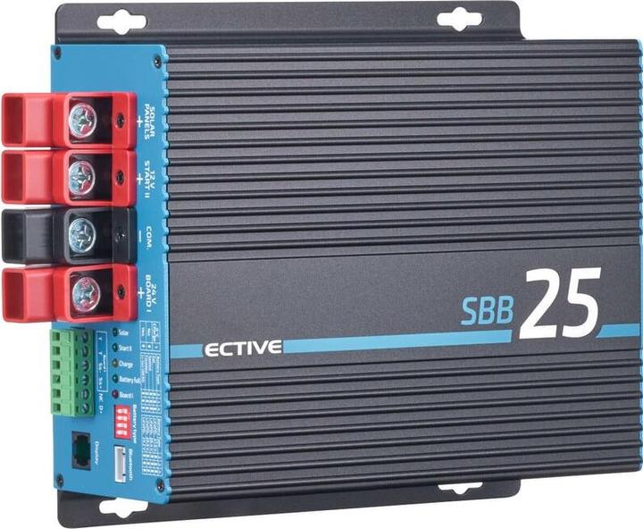 Actual product image Ective SBB 25 12V to 24V charge booster with MPPT charge controller 25A (12V, 24V, 30 A)