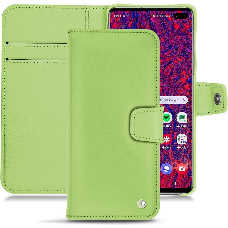 Thumbnail - Noreve Lederschutzhülle Wallet (Samsung Galaxy S10+), Smartphone Hülle, Grün