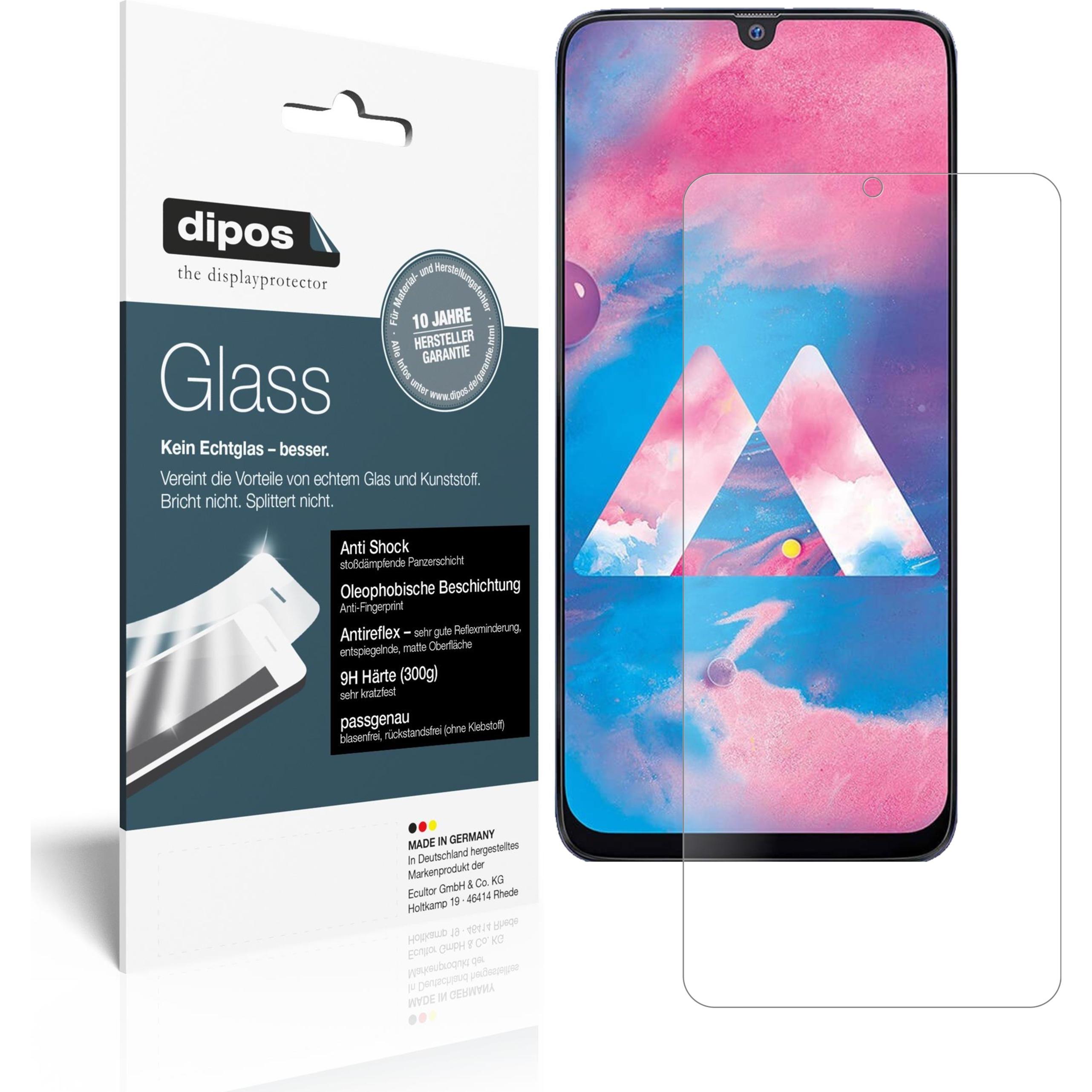 Dipos Displayschutz Anti-Shock (2 Stück, Samsung Galaxy M30), Smartphone Schutzfolie, Transparent