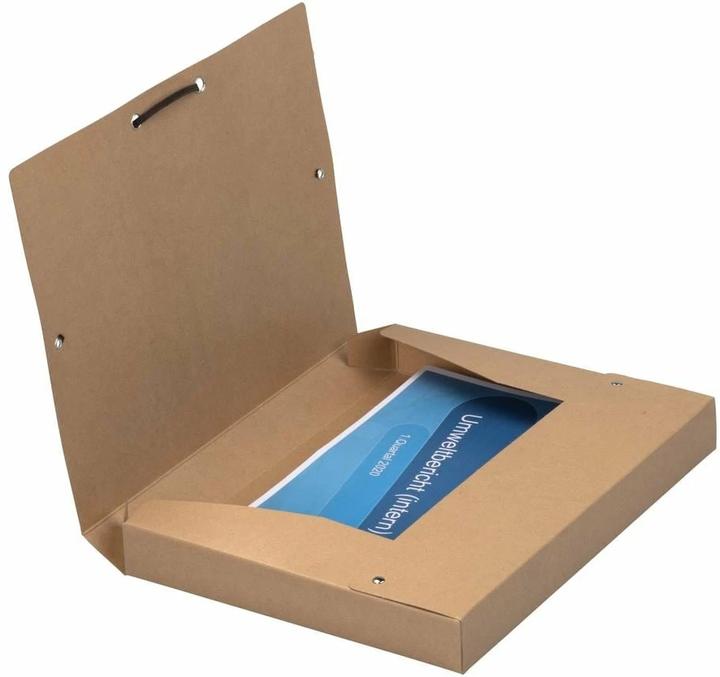 Image du produit Elba Boîte de rangement Touareg, DIN A4, hauteur de remplissage : 35 mm, beige en carton dur, étiquette (A4, 1x)