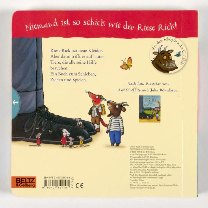 Actual product image Riese Rick macht sich schick (German, Axel Scheffler, Julia Donaldson, Susanne Koppe, 2024)