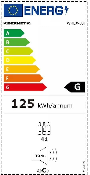 Label énergétique Kibernetik Armoire à vin