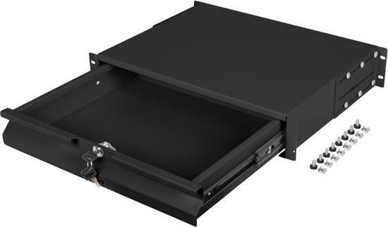 Actual product image Lanberg SZUFLADA DO SZAF 19 2U 360MM CZARNA (2U/483X360MM UDŹWIG DO 90KG MONTAŻ 4 PUNKTOWY)