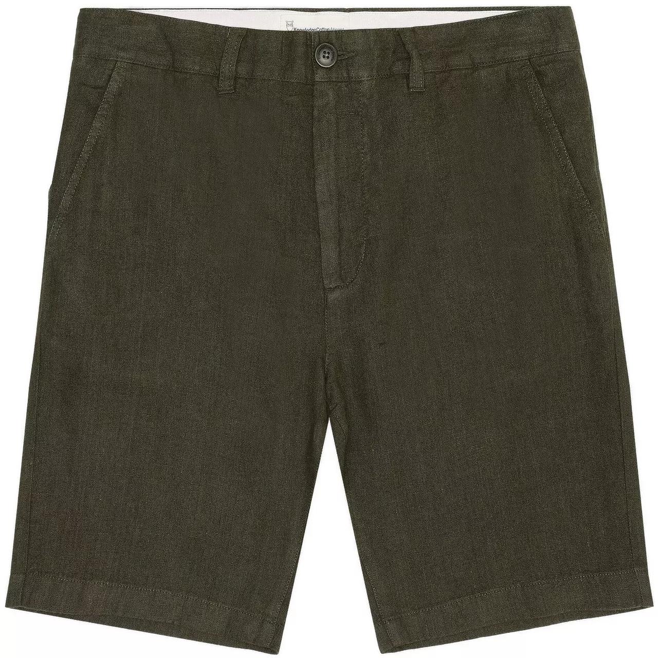 KnowledgeCotton Apparel, Herren, Shorts, Chuck Regular Linen Shorts Men, Braun, (34)
