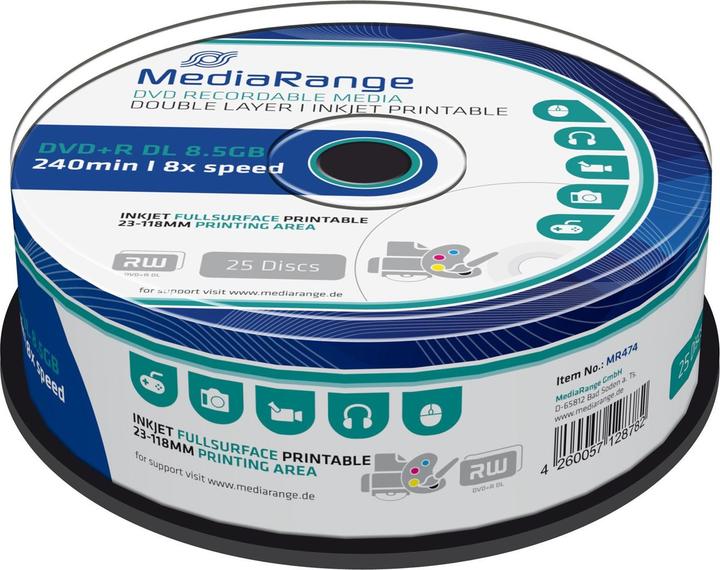 Image du produit MediaRange DVD+R 8,5 Go double couche (25 x)