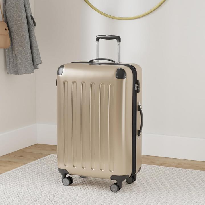 Image du produit Hauptstadtkoffer Valise cabine rigide champagne, extensible, avec roues multidirectionnelles et verrou à combinaison (119 l)