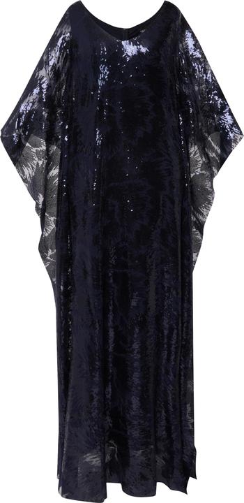 Image du produit Ulla Popken Robe de soirée doublée, esprit cape. Décolleté en V, manches 3/4. Paillettes. (50, 52)