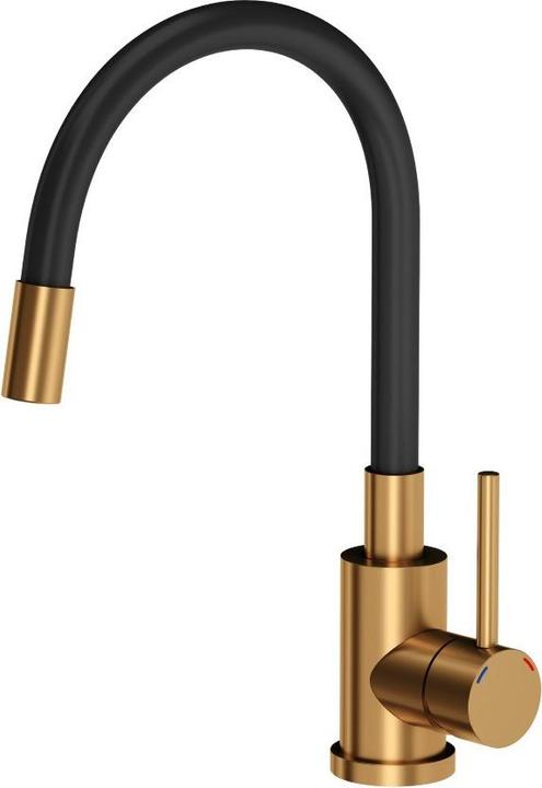Steiner Maggie standing kitchen faucet black with copper finish (84818011)