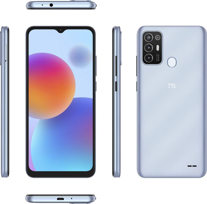 Actual product image ZTE Blade A52 (64 GB, Crystal Blue, 6.52", Hybrid Dual SIM, 4G)