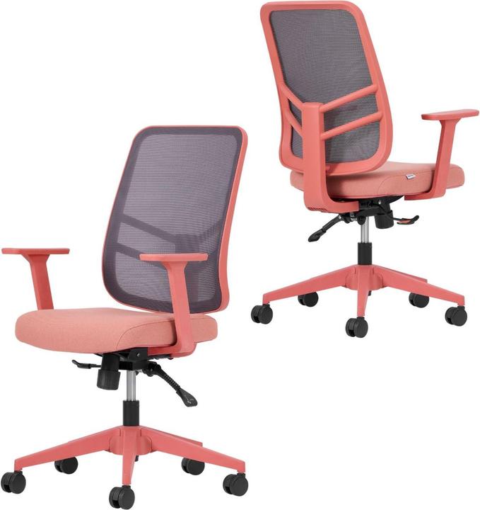 Actual product image Kalune Design Leto Salmon Office Chair Set 2 Pieces