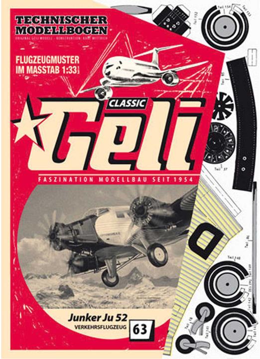 Image du produit Geli junkers ju-52 modèle en carton