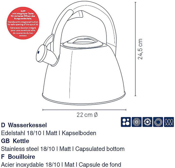 Produktbild Kela Wasserkessel Vitus (2.40 l)