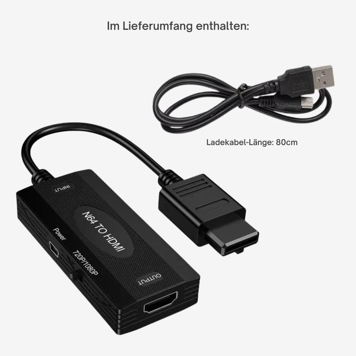 Immagine prodotto Hermex N64/SNES/SFC/Gamecube zu HDMI-Adapter HDMI-Konverter HDMI-Umwandler (HDMI, 3.60 cm)