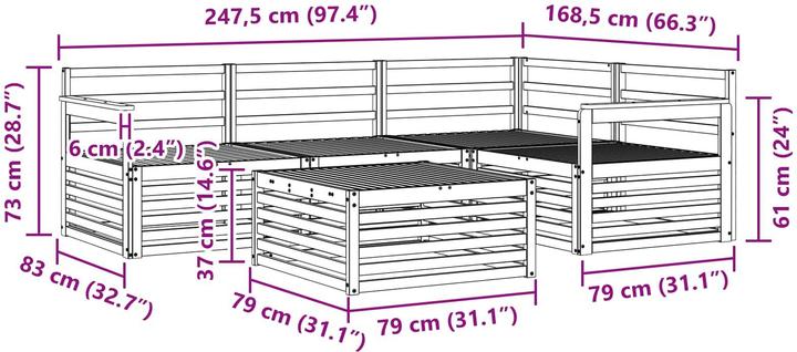 Produktbild vidaXL Outdoor-Sofa