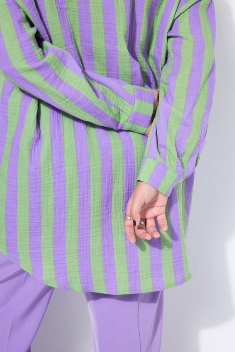 Immagine prodotto Studio Untold Camicia dal taglio oversize in mussola con righe e maniche lunghe (58)