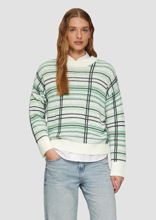Immagine prodotto s.Oliver Strickpullover Strickpullover aus Wollmix mit Karomuster (44)