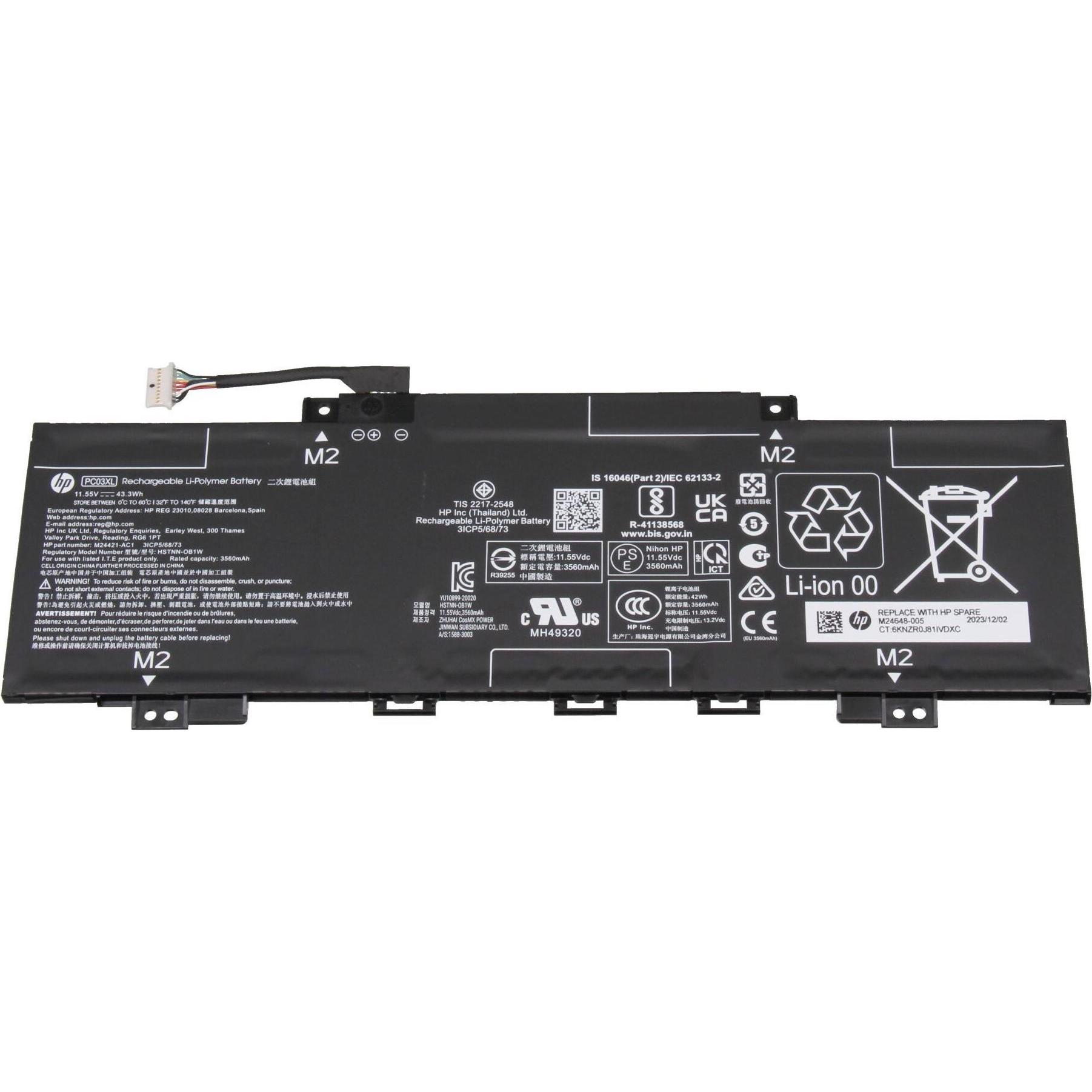 HP HSTNN-OB1W (3 Zellen, 3560 mAh), Notebook Akku