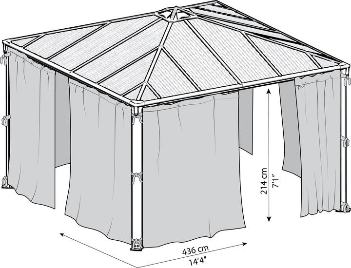 Image du produit Palram Rideaux (480 cm, 480 cm)