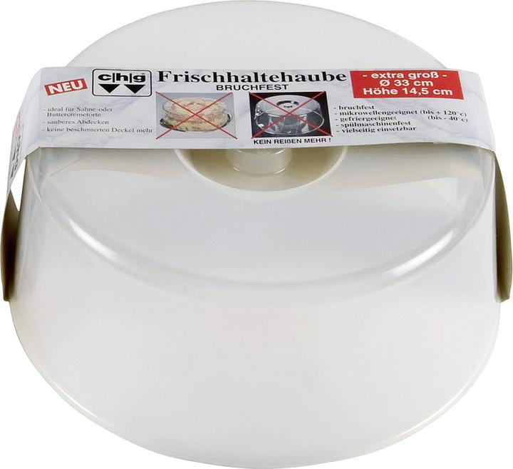 Produktbild CHG Haube für Tortenplatte bruchfest Kunststoff 14,5cm Ø33cm