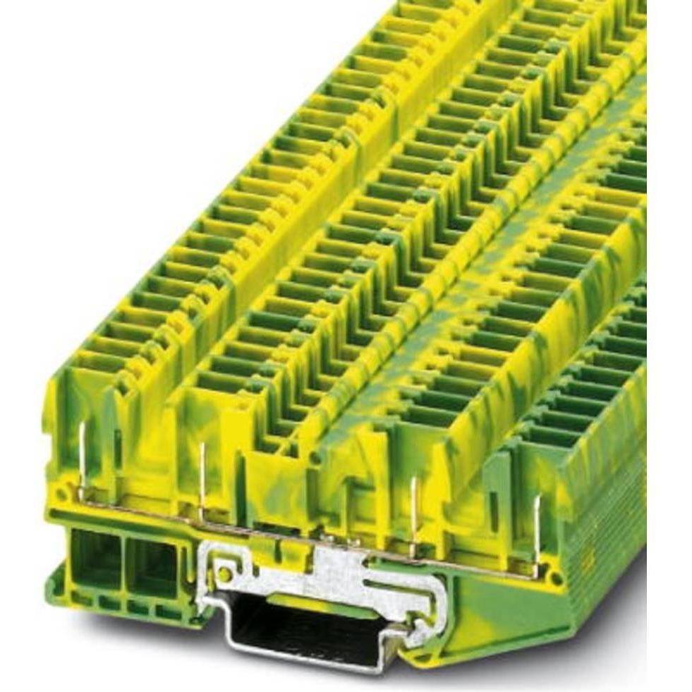 Phoenix Contact Schutzleiter-Reihenklemme ST 2,5-QUATTRO/4P-PE Grün-Gelb 50 St., Elektronikkabel + Stecker, Gelb, Grün