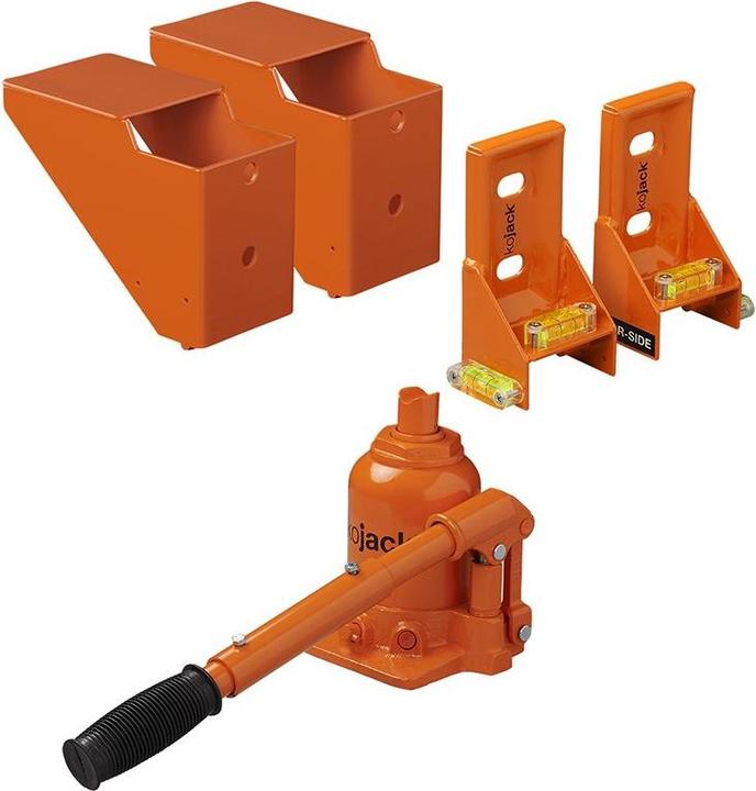 Immagine prodotto ProPlus Cric idraulico KoJack per caravan con livella a bolla d'aria per doppio asse