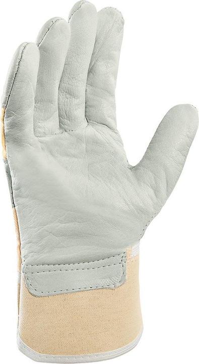 Actual product image Runnex teXXor® Full cowhide leather gloves MONTBLANC III leather nature/Drell white size 9 (9)