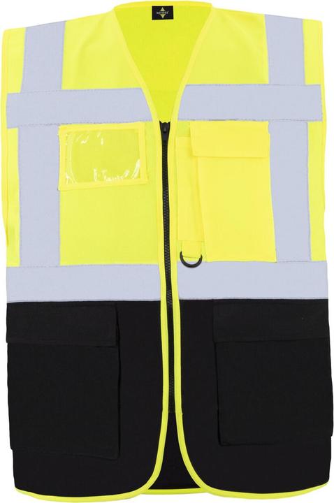 Actual product image Korntex Comfort Warnweste „Hamburg“ - Multifunktional - Signal-Gelb/Schwarz - XXL (XXL)