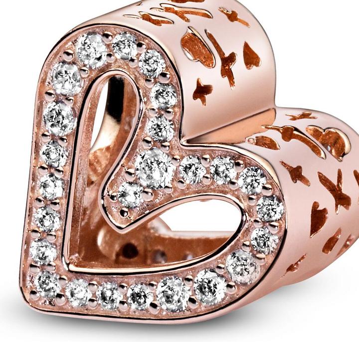 Immagine prodotto Pandora Charm a forma di cuore a mano libera Rose Sparkling (Metallo, placcato oro rosa)