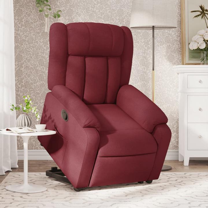 Produktbild VidaXL Relaxsessel Aufstehhilfe Sessel Fernsehsessel Liegesessel Weinrot Stoff